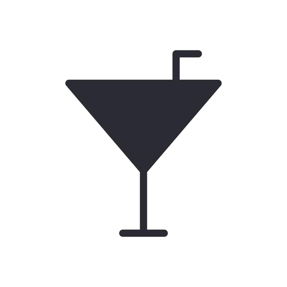 verre à cocktail icône signe symbole logo vecteur