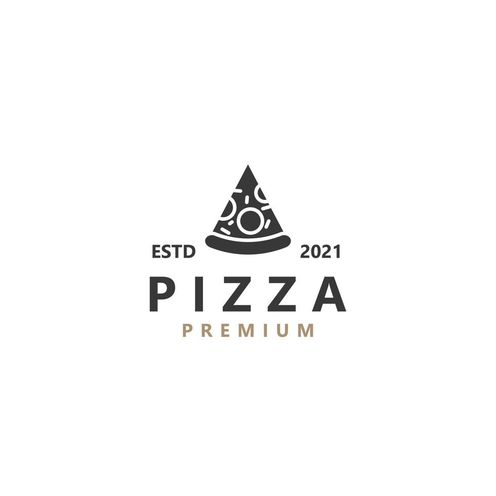 pizza icône signe symbole hipster vintage logo design vecteur