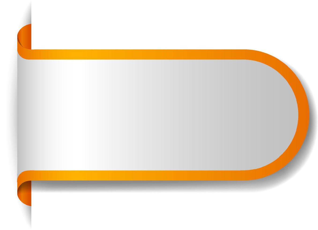 conception de bannière orange sur fond blanc vecteur