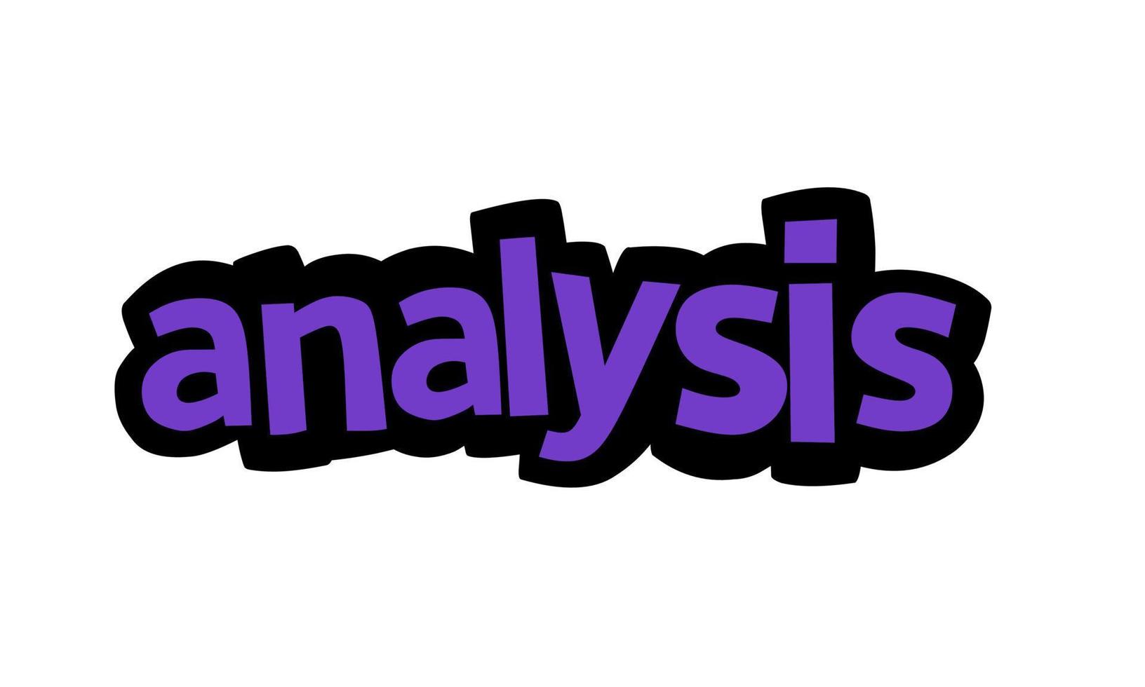 conception de vecteur d'écriture d'analyse sur fond blanc