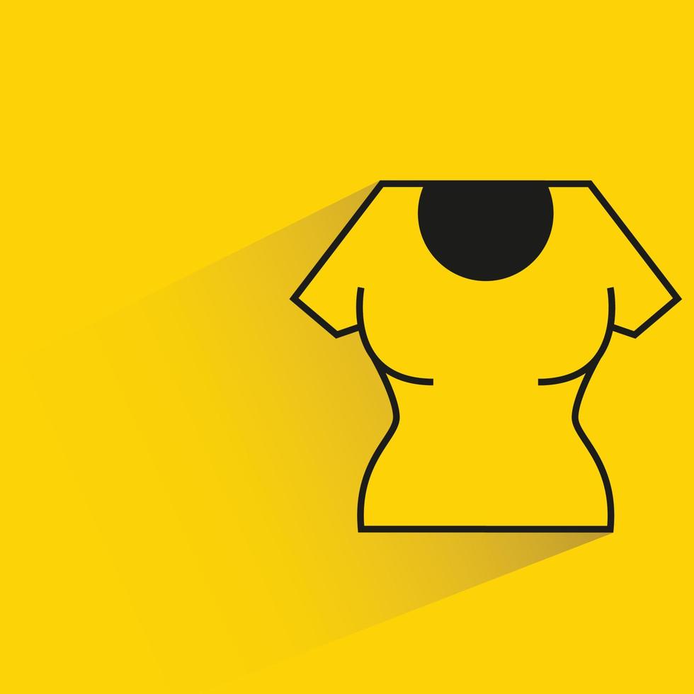 chemise femme sur fond jaune illustration vecteur