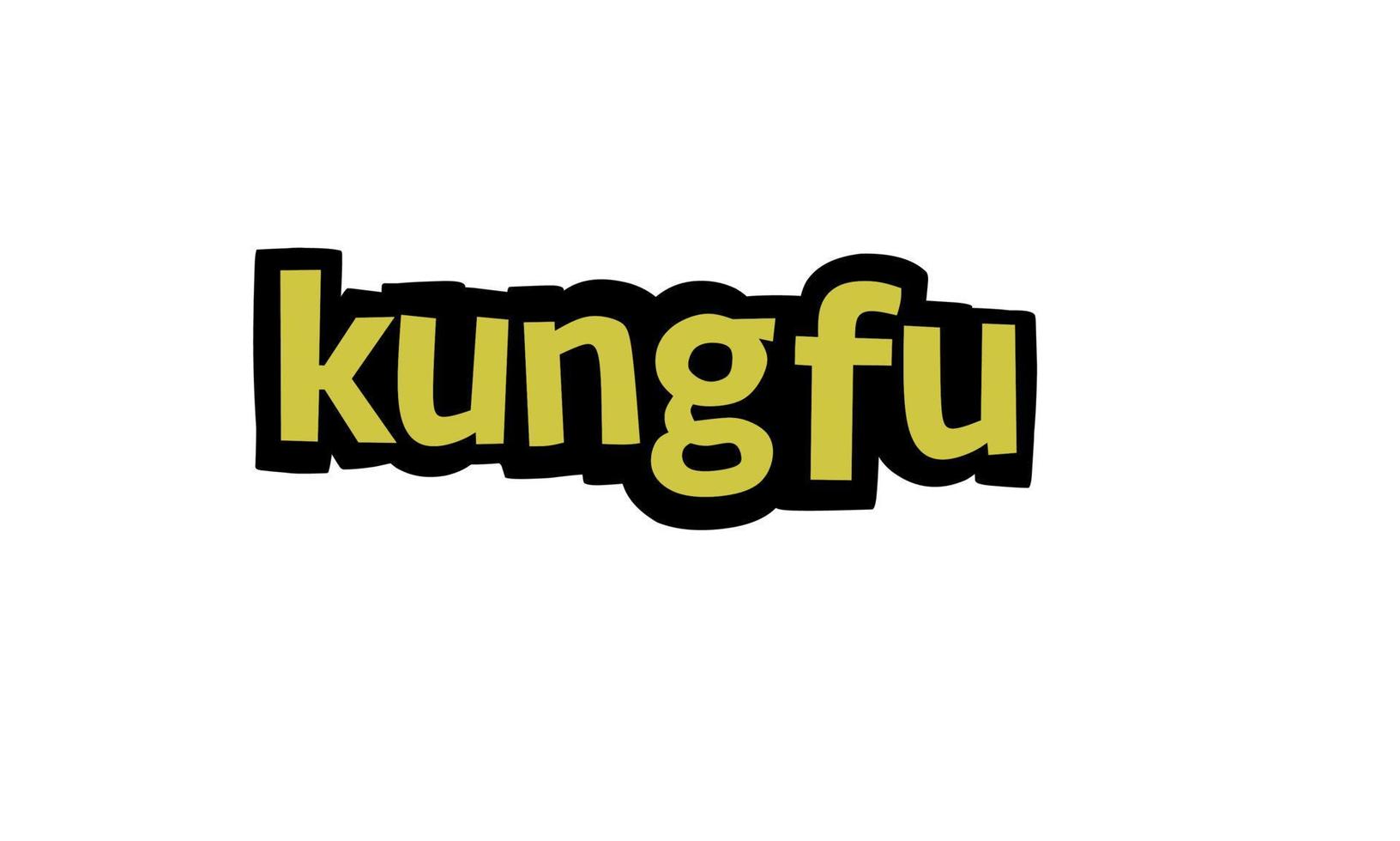 conception de vecteur de lettrage kungfu