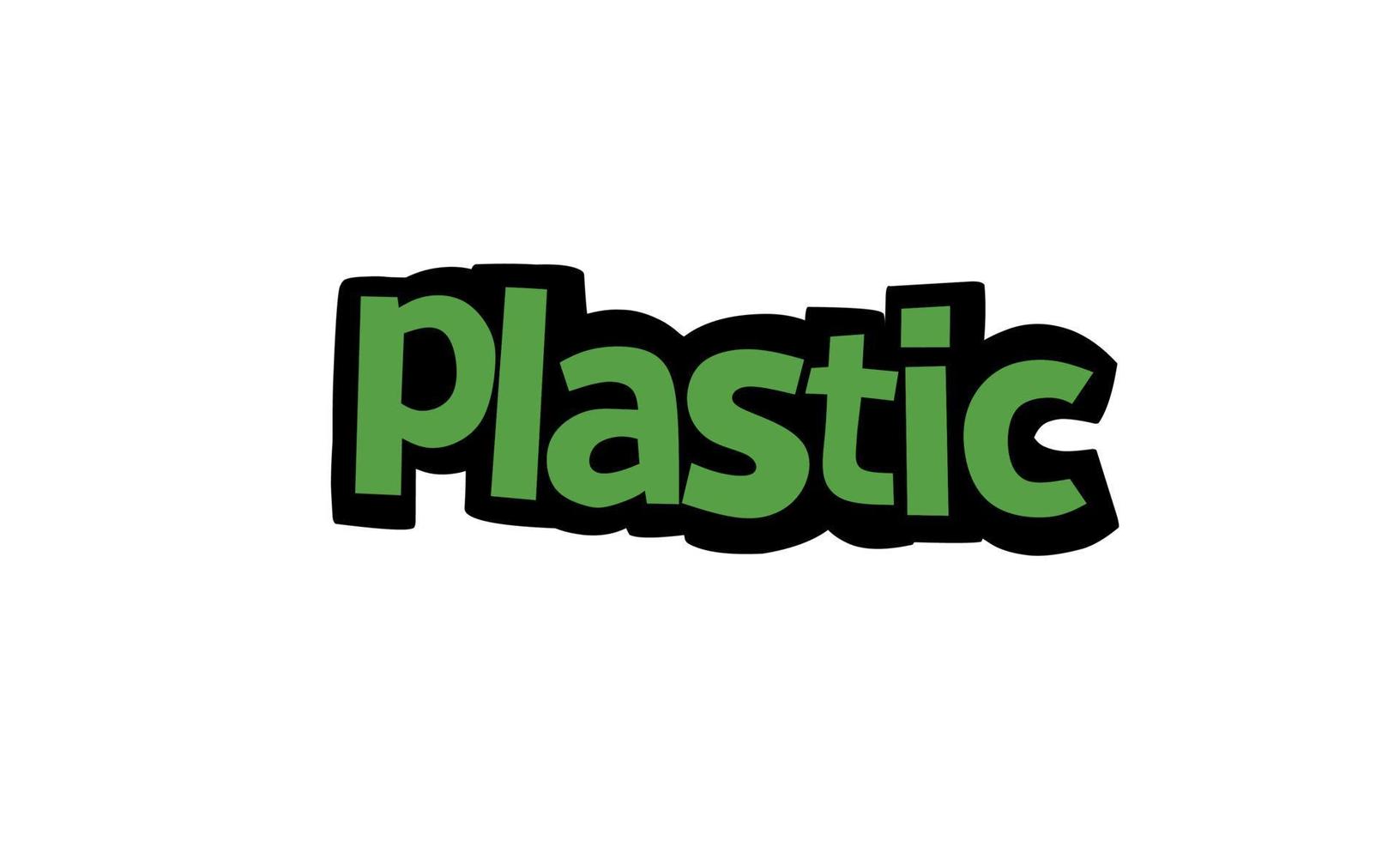 conception de vecteur de lettrage en plastique