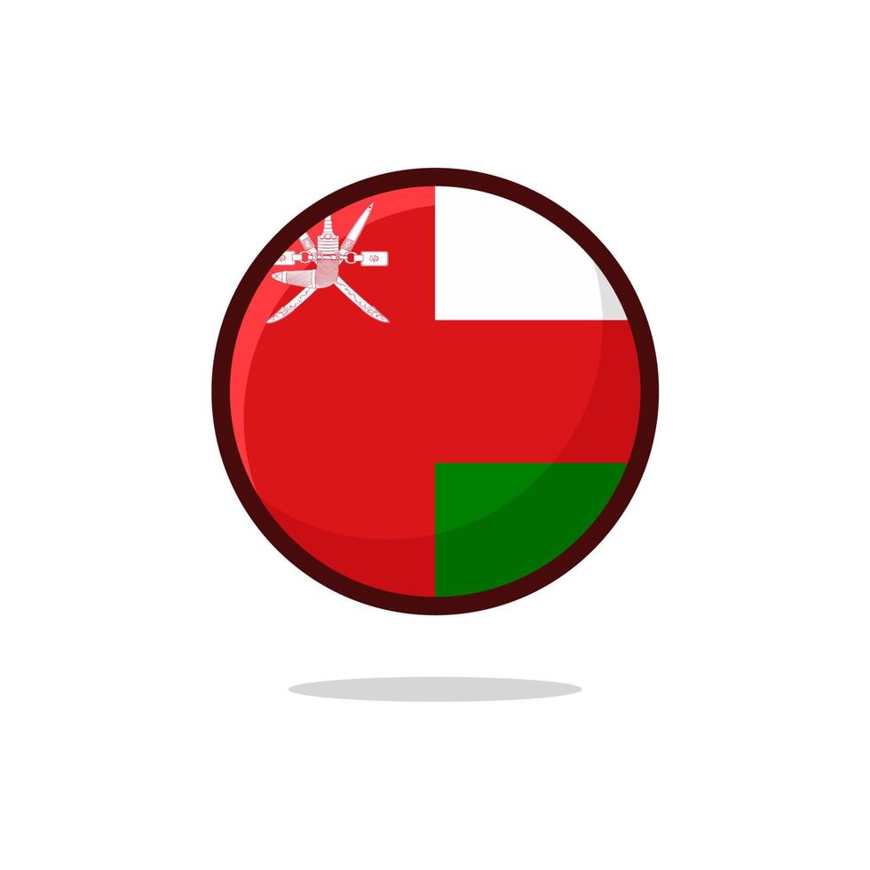 icône de drapeau d'oman vecteur