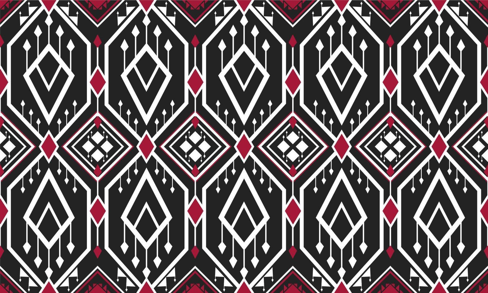 Motif ikat oriental ethnique géométrique design traditionnel pour le fond, tapis, papier peint, vêtements, emballage, batik, tissu, illustration vectorielle. style de broderie. vecteur