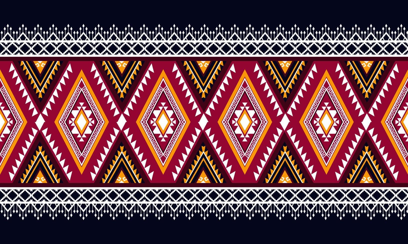 Motif ikat oriental ethnique géométrique design traditionnel pour le fond, tapis, papier peint, vêtements, emballage, batik, tissu, illustration vectorielle. style de broderie. vecteur