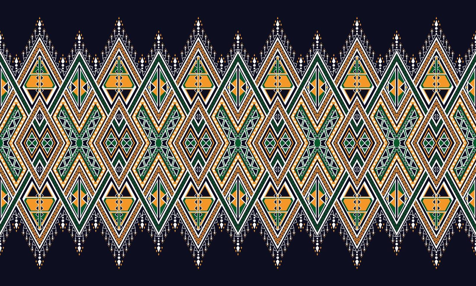 Motif ikat oriental ethnique géométrique design traditionnel pour le fond, tapis, papier peint, vêtements, emballage, batik, tissu, illustration vectorielle. style de broderie. vecteur