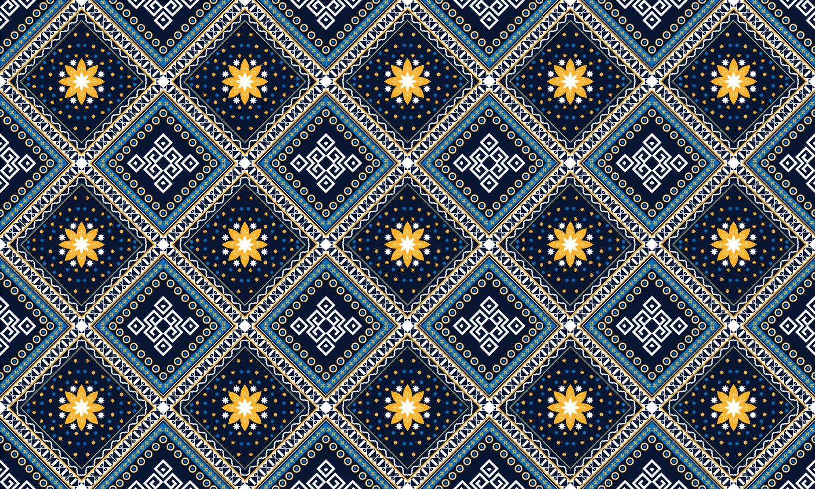 Motif ikat oriental ethnique géométrique design traditionnel pour le fond, tapis, papier peint, vêtements, emballage, batik, tissu, illustration vectorielle. style de broderie. vecteur