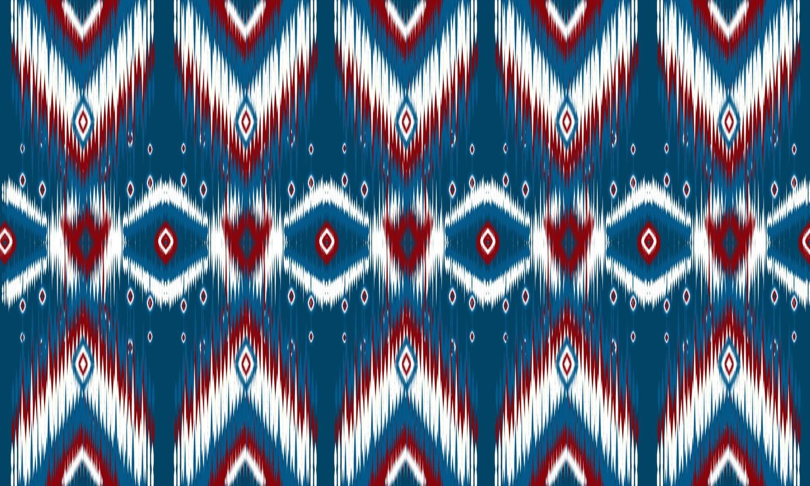 Motif ikat oriental ethnique géométrique design traditionnel pour le fond, tapis, papier peint, vêtements, emballage, batik, tissu, illustration vectorielle. style de broderie. vecteur