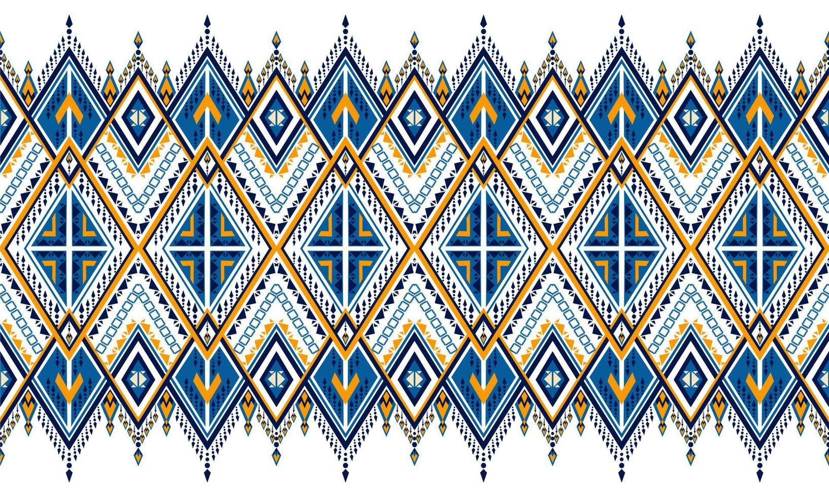 Motif ikat oriental ethnique géométrique design traditionnel pour le fond, tapis, papier peint, vêtements, emballage, batik, tissu, illustration vectorielle. style de broderie. vecteur