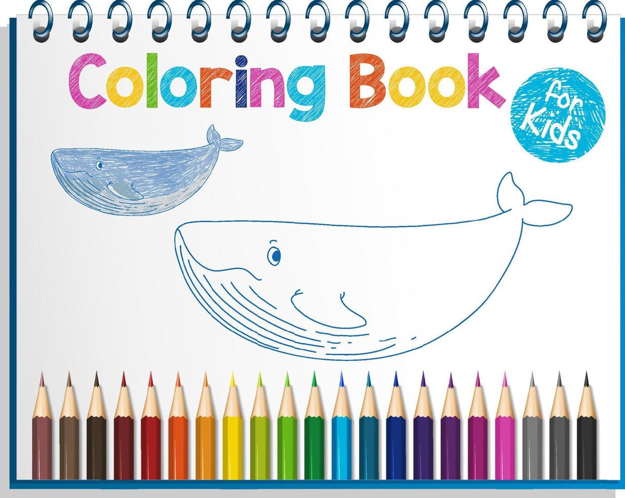 feuille de travail de livre de coloriage pour les enfants vecteur