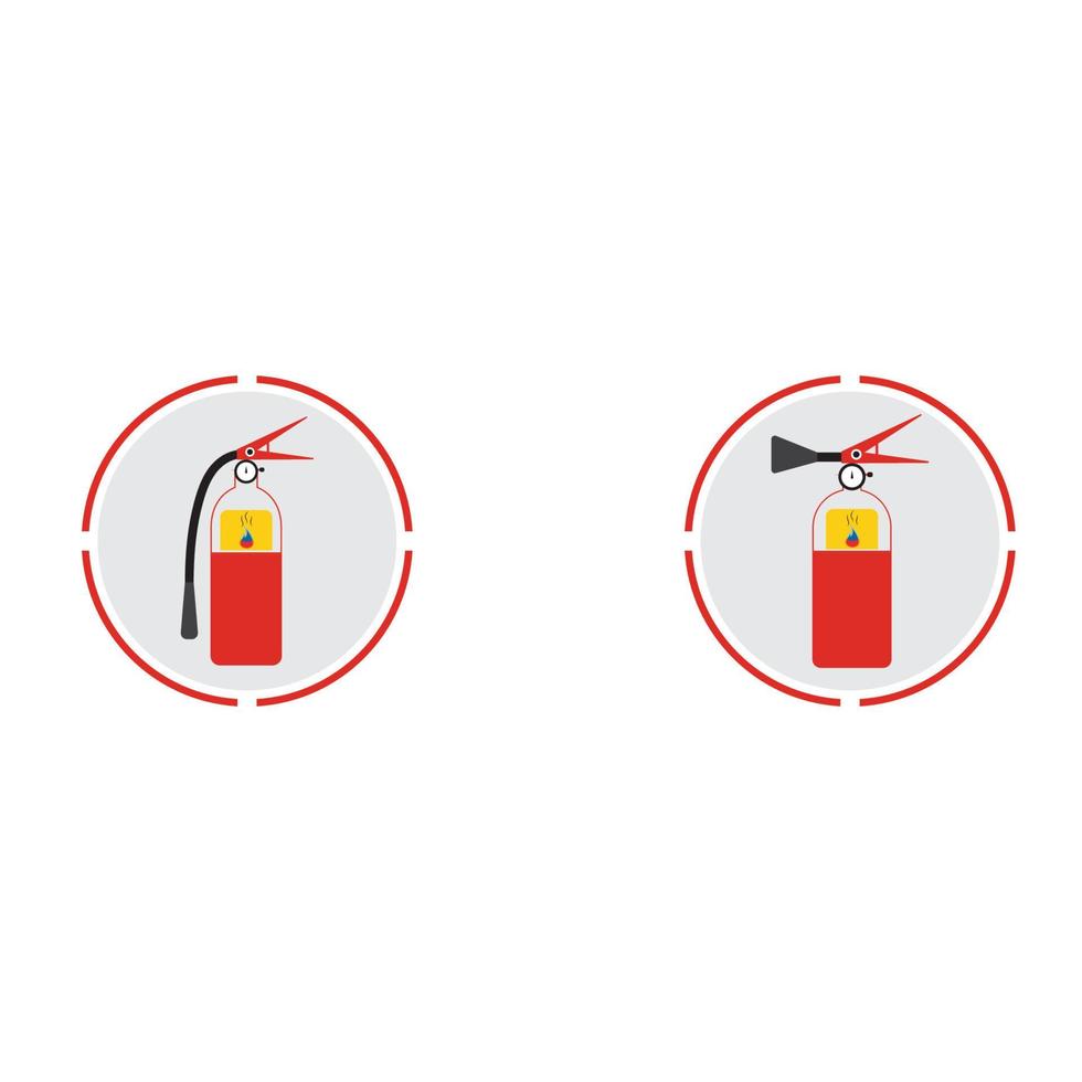 icône d'extincteur, équipement de protection, signe d'urgence, symbole de sécurité vecteur