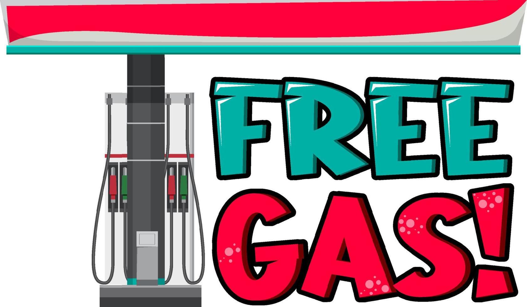 création de logo de mot de dessin animé de gaz gratuit vecteur