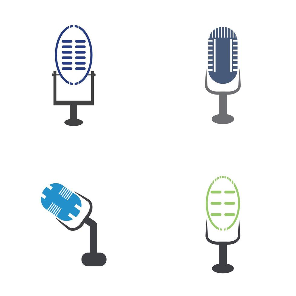 microphone symbole conception icône vecteur fond