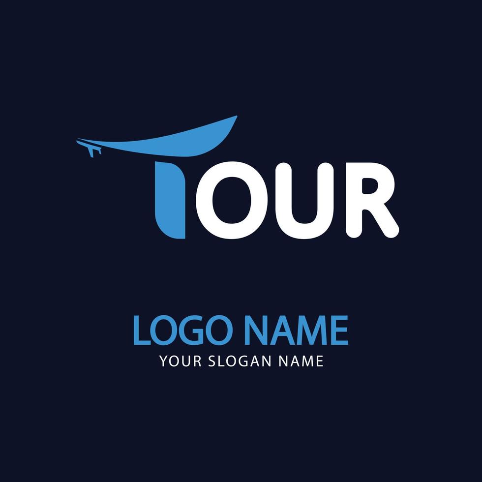 modèle de logo de voyage aérien. logo de voyage. logo de l'avion vecteur