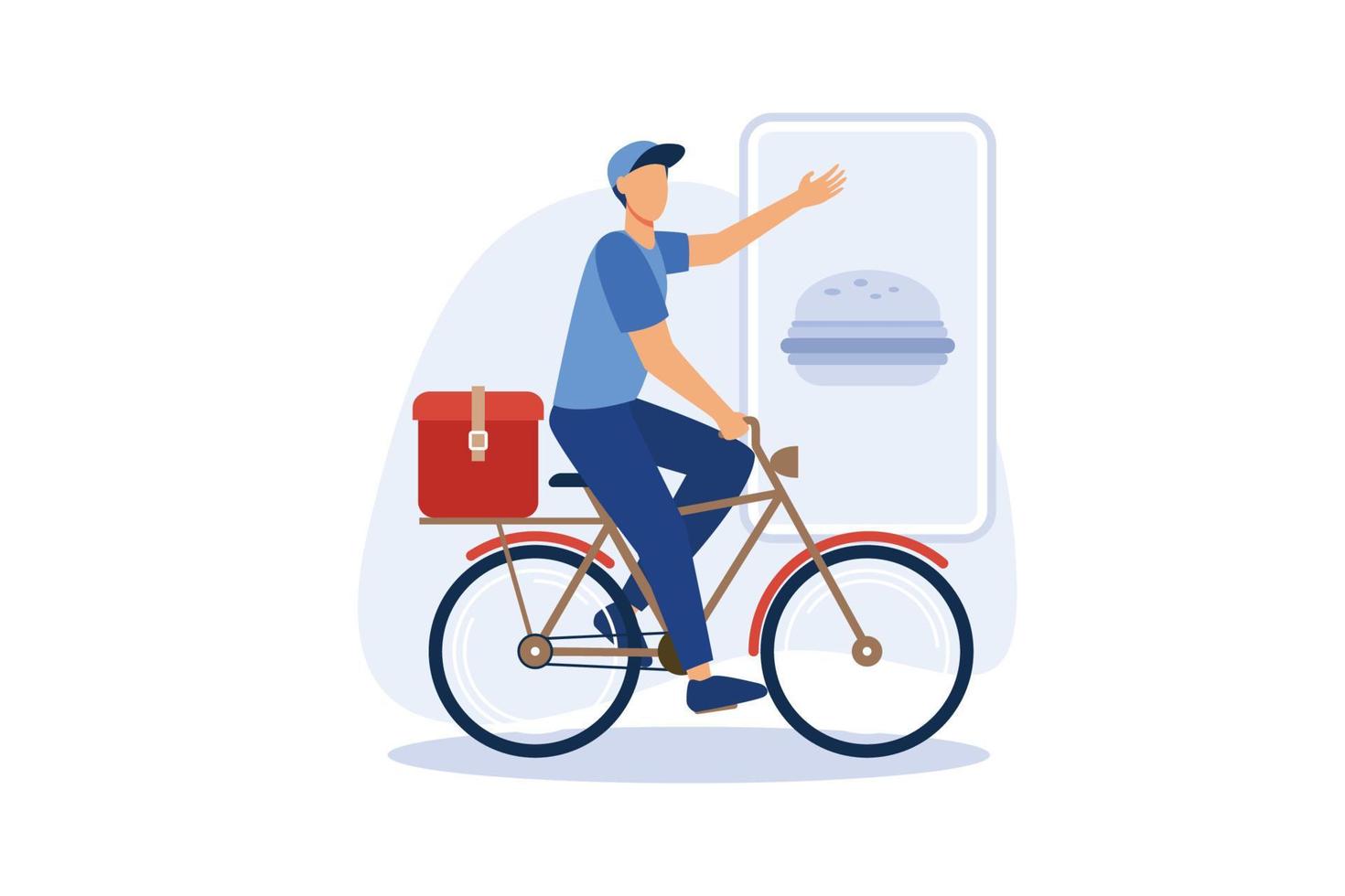 concept de service de livraison en ligne, suivi des commandes en ligne, livraison à domicile et au bureau. entrepôt, camion, drone, scooter et coursier à vélo, livreur en masque respiratoire. illustration vectorielle vecteur