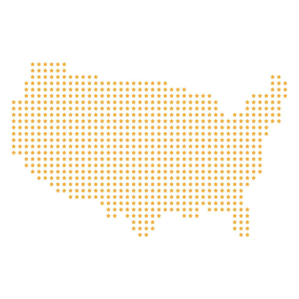 carte des états-unis en demi-teinte. vecteur