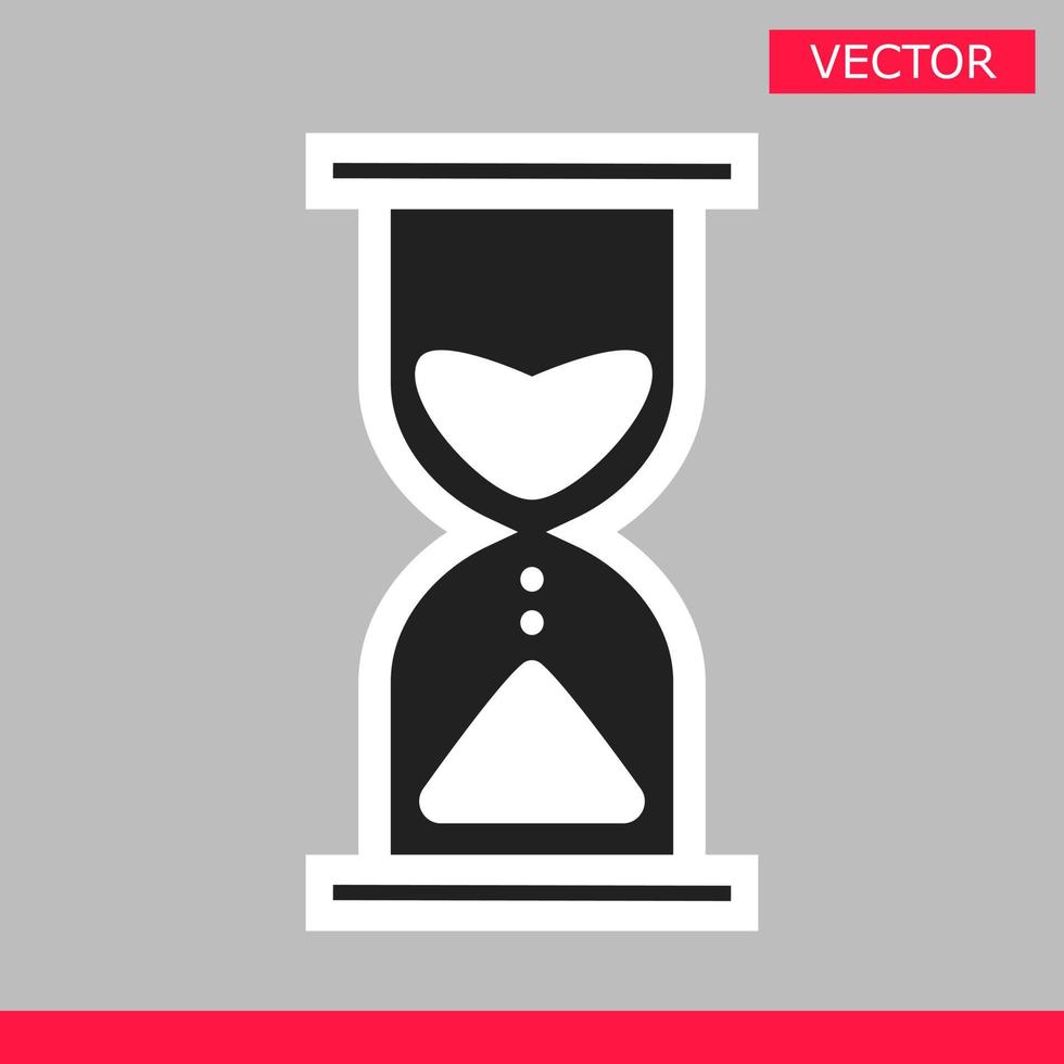 sablier blanc chargement horloge curseur icône signe élément graphique illustration vectorielle de conception de style plat. vecteur