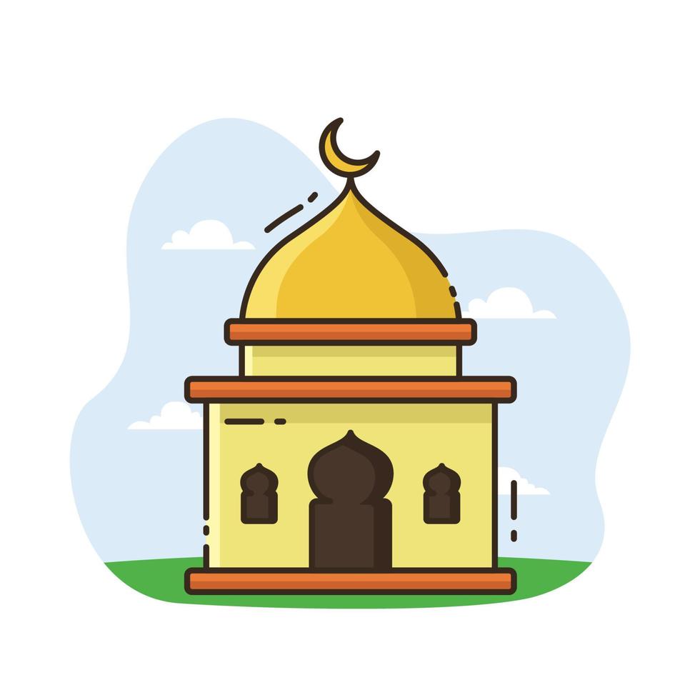 illustration graphique vectoriel de la mosquée