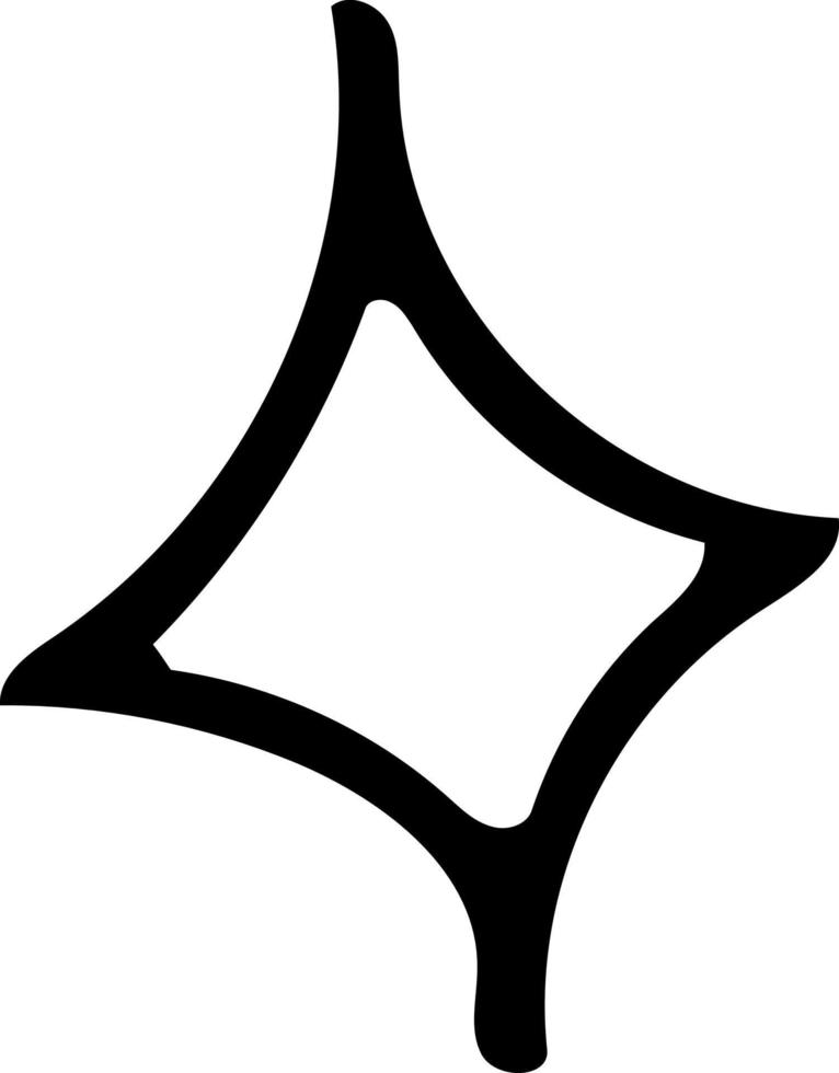 étoile dessinée à la main dans un style minimalisme scandinave doodle. élément unique pour l'icône de conception, la carte, l'affiche, l'autocollant vecteur