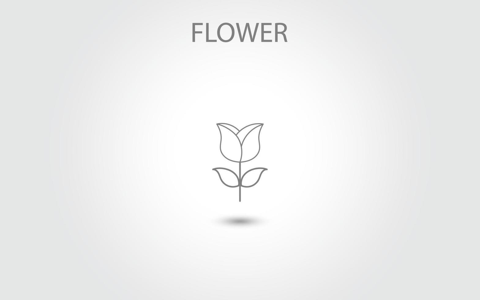 vecteur d'icône de fleur isolé sur fond blanc illustration d'icône de fleur dessinée à la main modèle de logo floral symbole icône naturelle