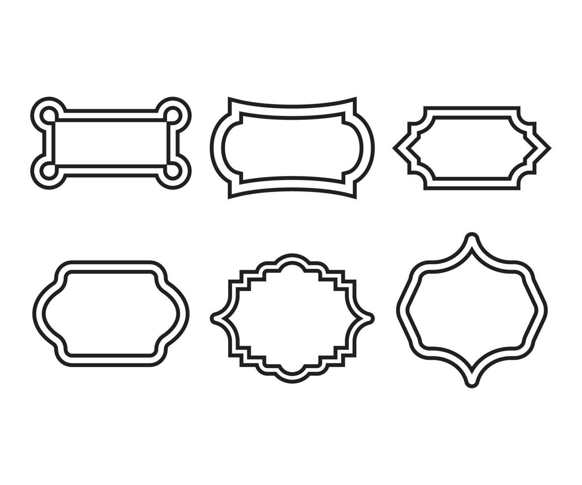 insigne d'étiquette vierge et ensemble de bannières vecteur