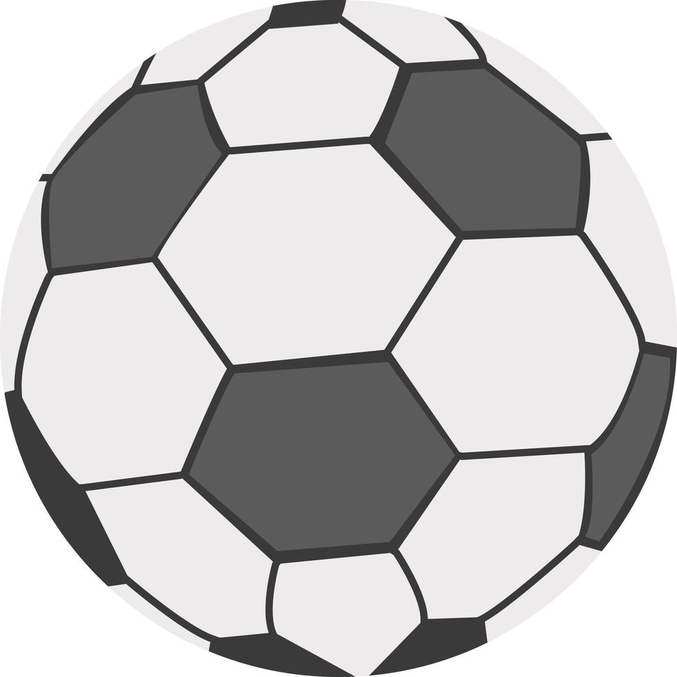 ballon de football objet vectoriel de couleur semi-plat