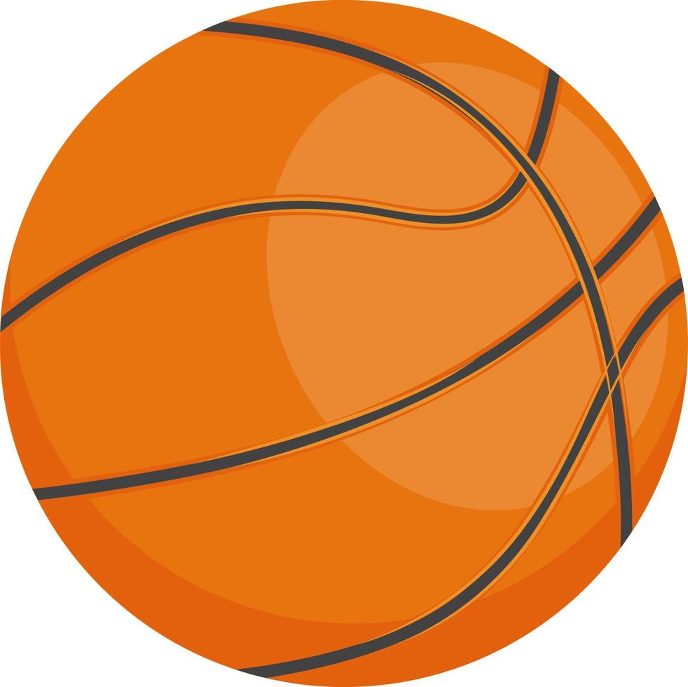 objet vectoriel couleur semi-plat de basket-ball