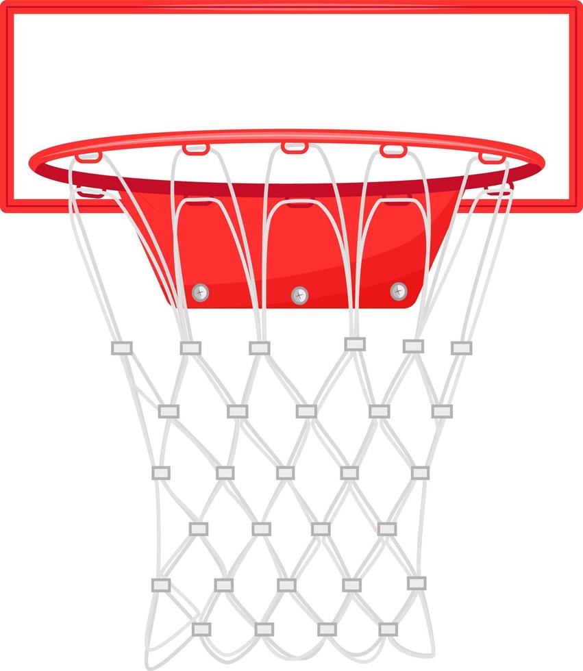 panneau de basket-ball objet vectoriel de couleur semi-plat