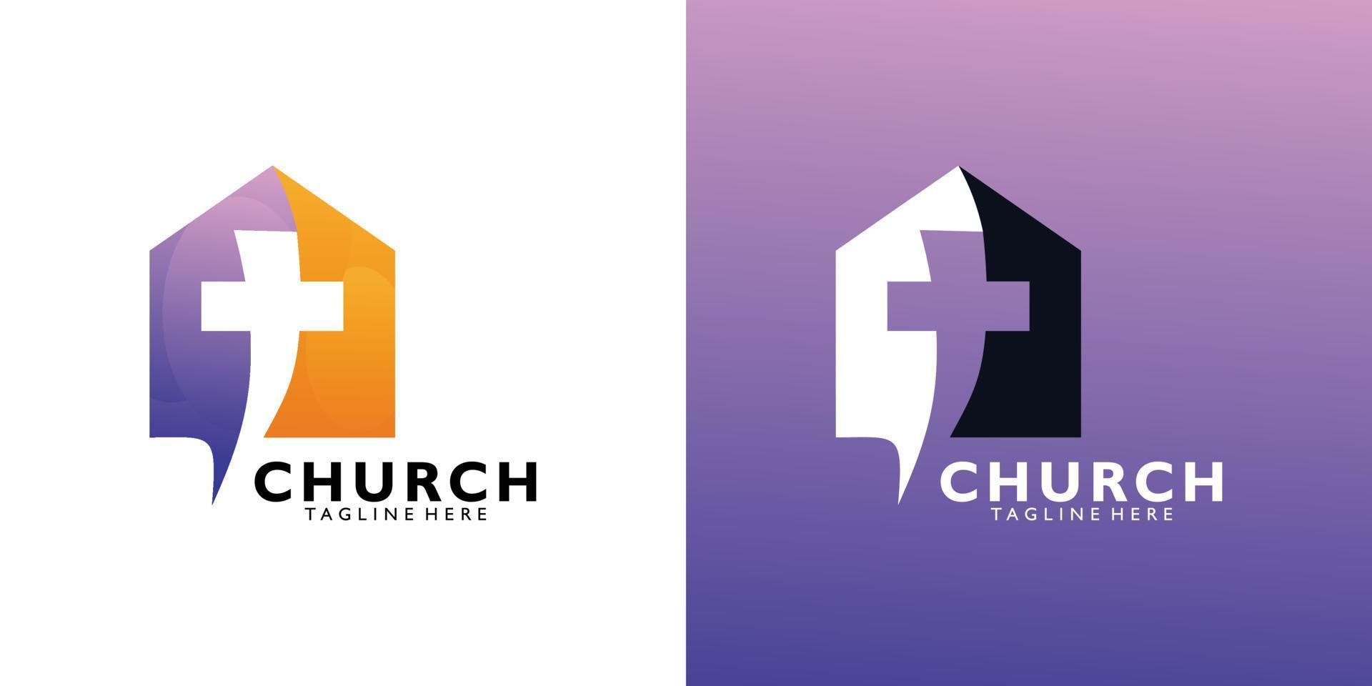 église logo icône vecteur isolé