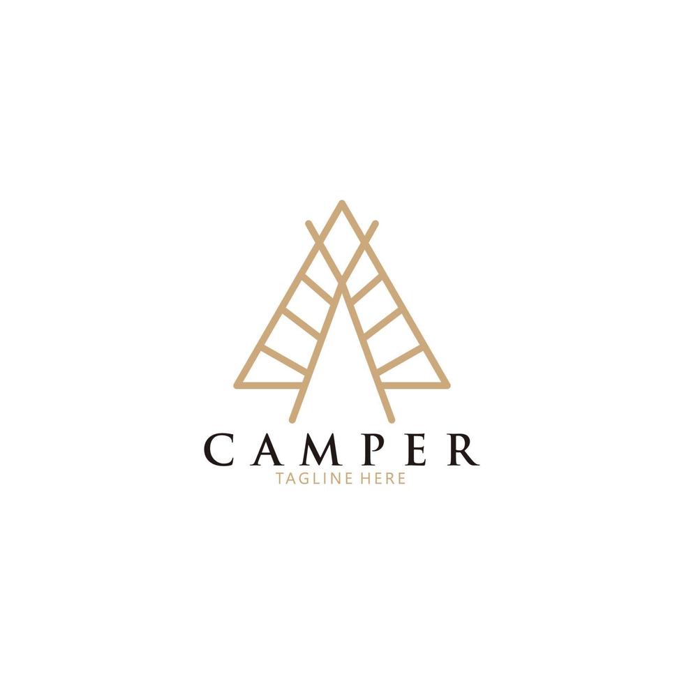 camping-car logo icône vecteur isolé