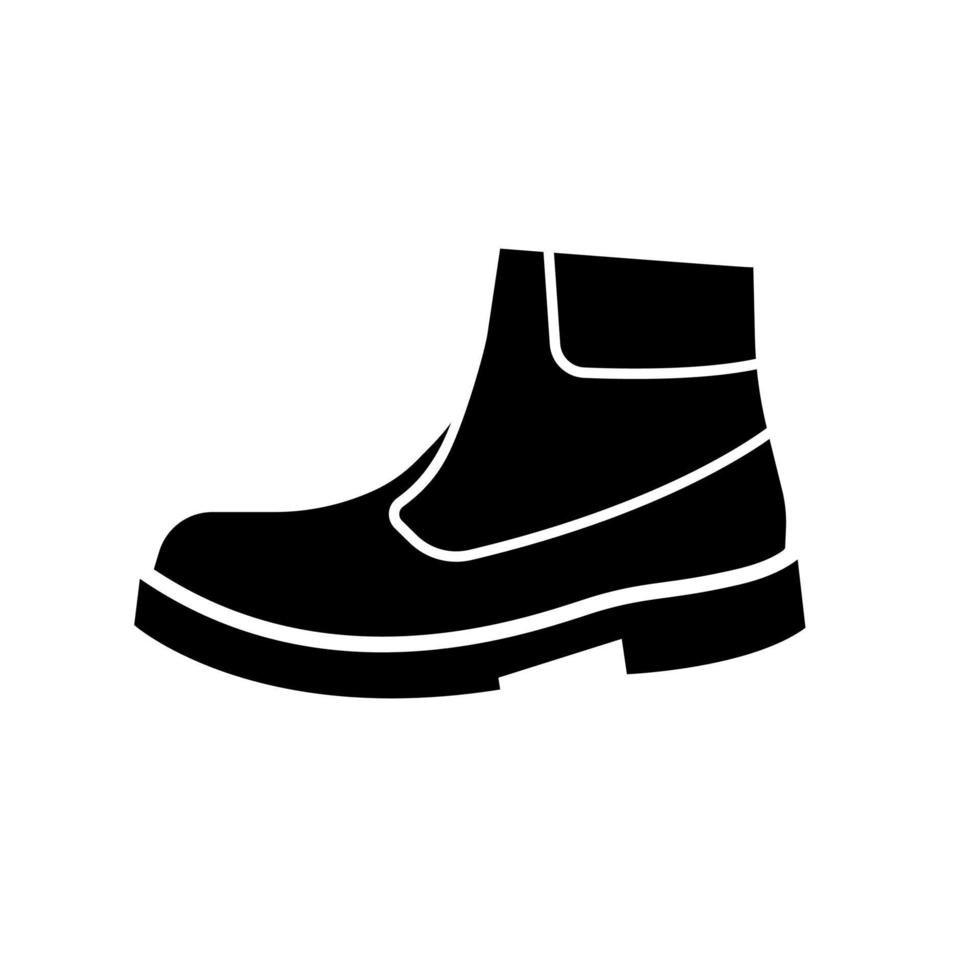 chaussures hommes silhouette noire. chaussures masculines. formes simplement pour le web, magasin de chaussures. illustration vectorielle sur fond blanc, isolé vecteur