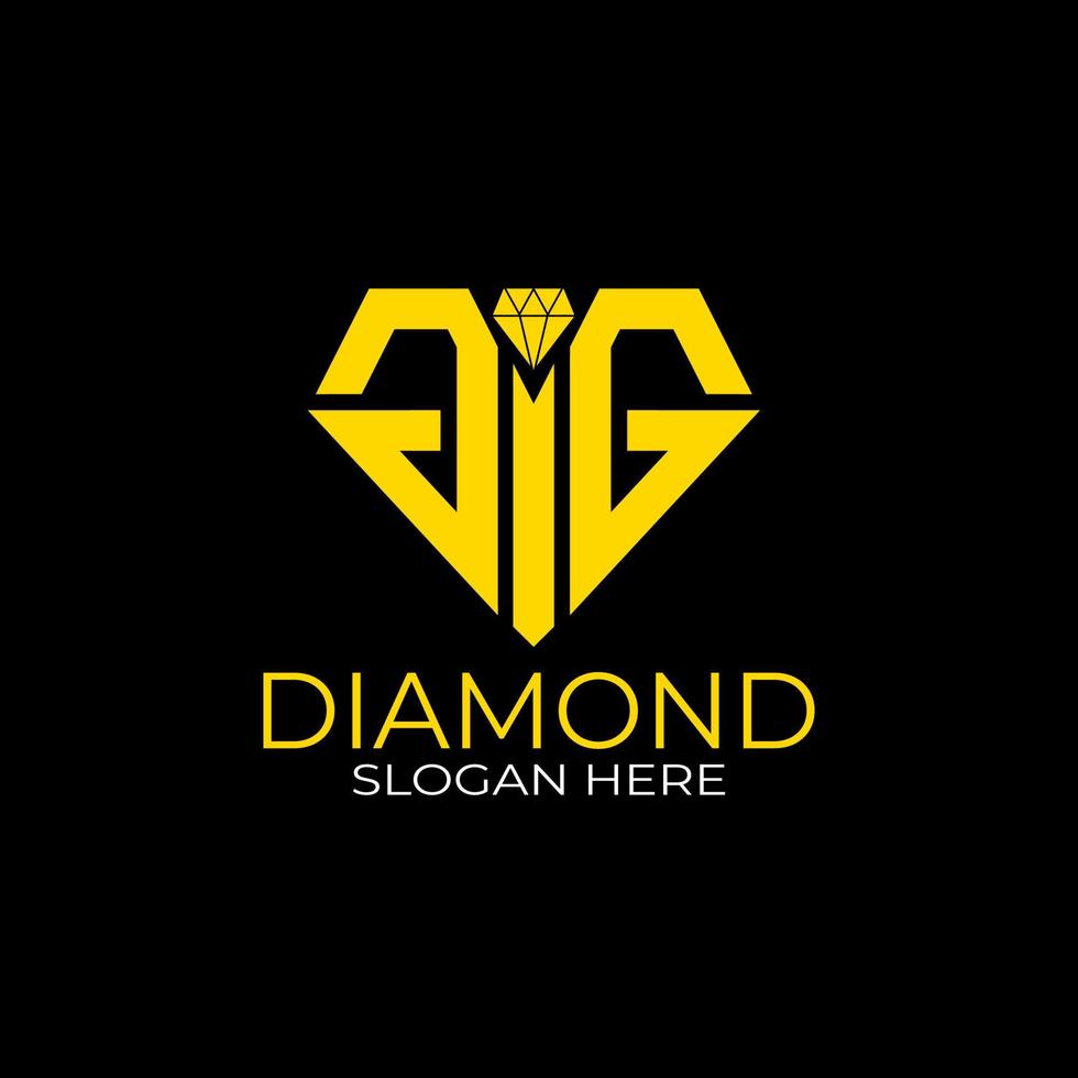 création de logo lettre g diamant. concept de design, logos, logogramme, modèle de diamant de logotype vecteur