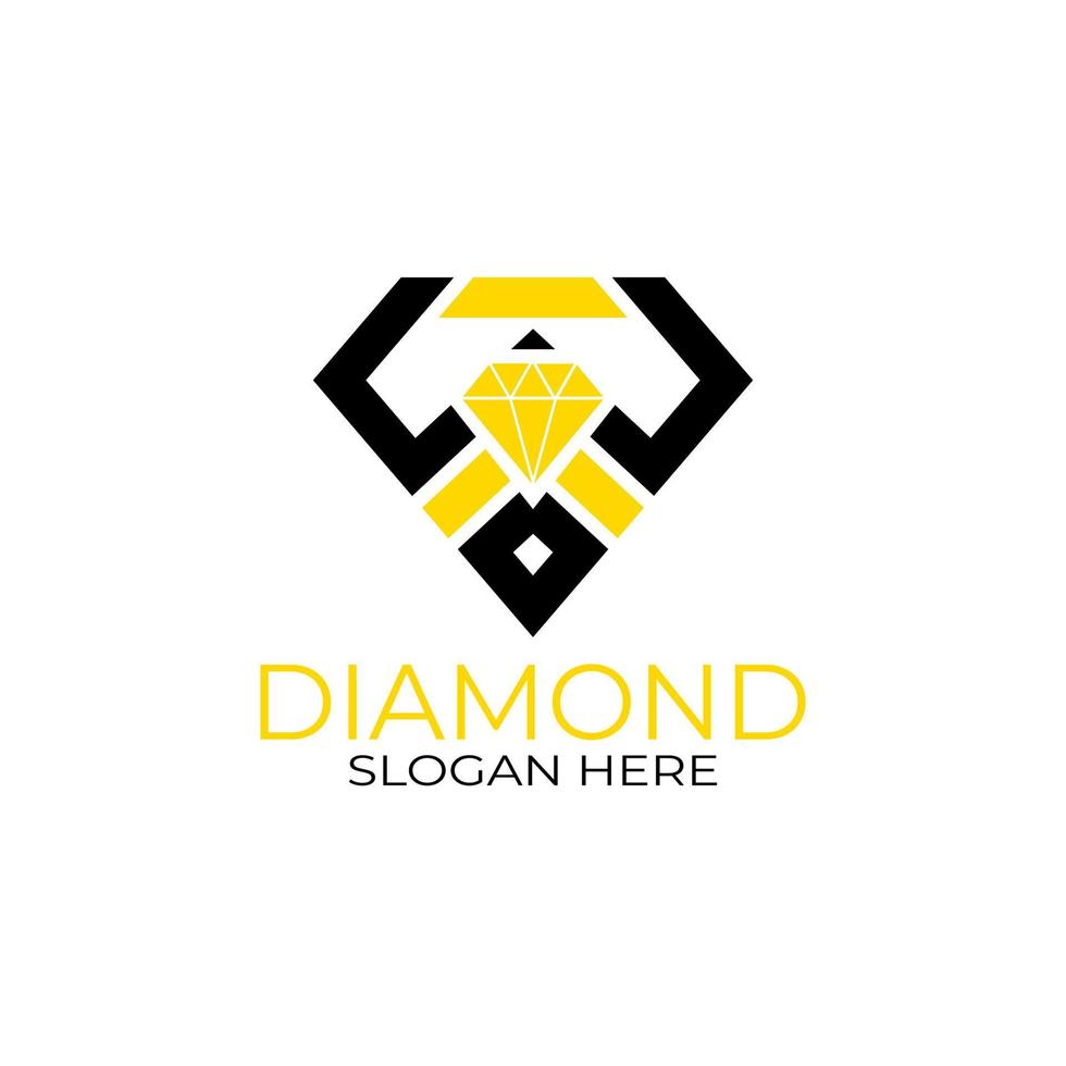 création de logo lettre w diamant. concept de design, logos, logogramme, modèle de diamant de logotype vecteur
