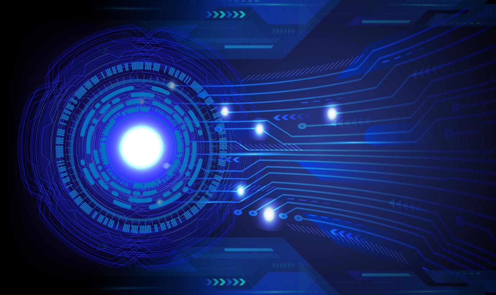 fond de concept de technologie future cyber circuit oeil bleu vecteur
