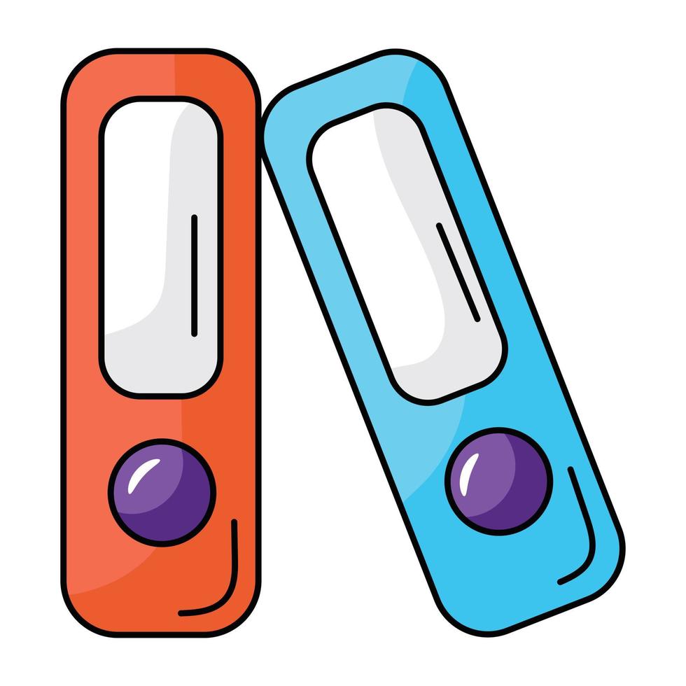 une icône plate de classeurs personnalisable vecteur