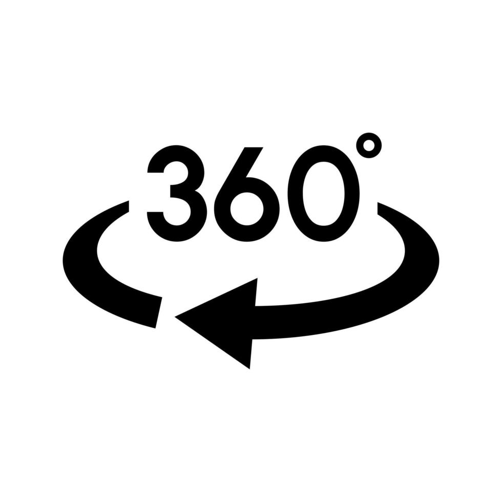 icône vectorielle rotative à 360 degrés vecteur