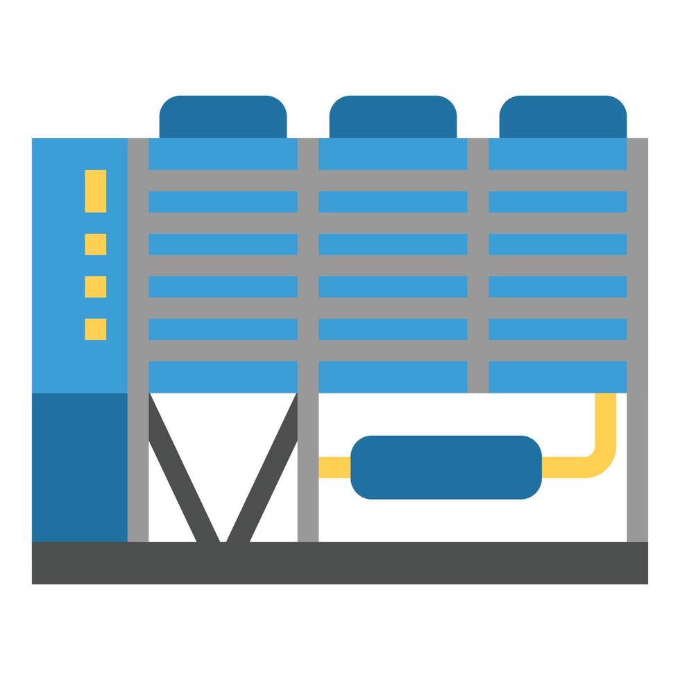 illustration vectorielle d'icône plate refroidie par air vecteur
