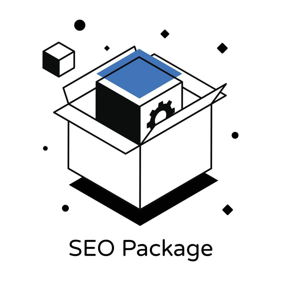 une icône de vecteur modifiable de package seo