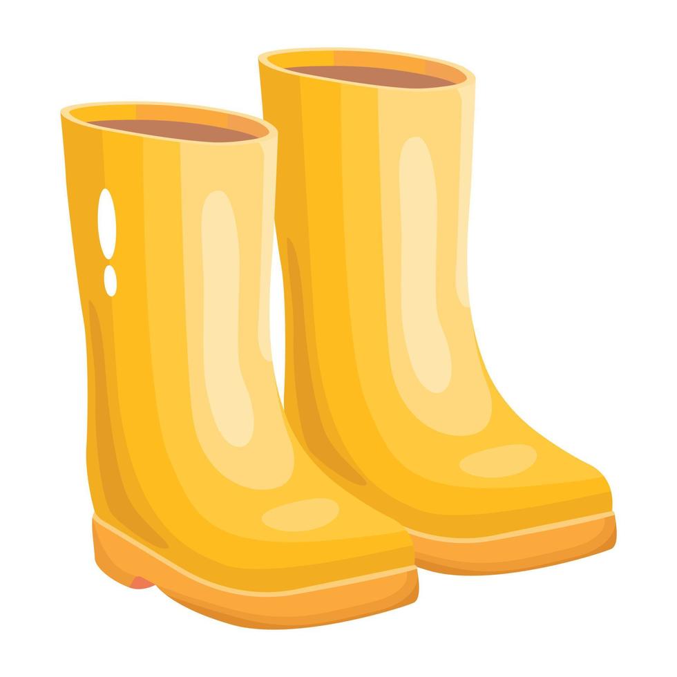 icône de bottes de ferme dans un style 3d, dessin vectoriel