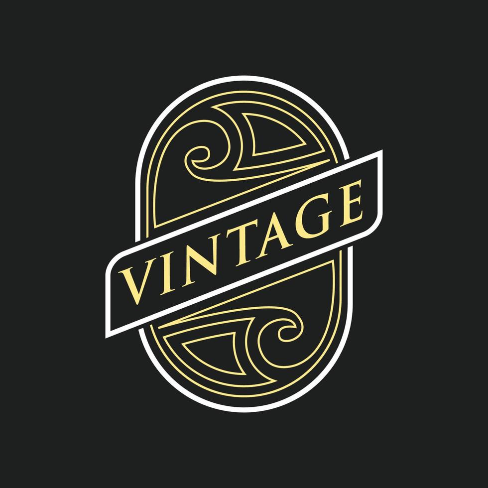 création de logo vintage vecteur