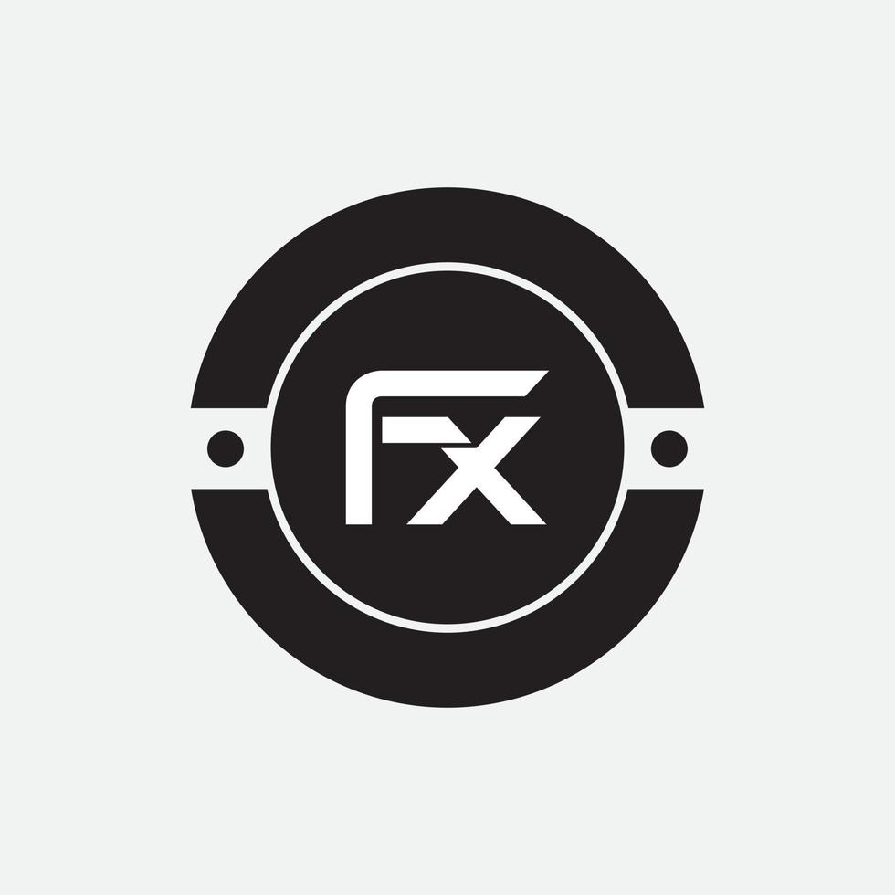 création de logo de lettre fx vecteur