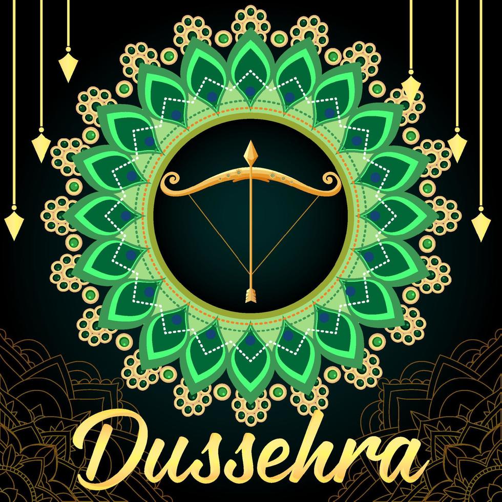 affiche du festival hindou happy dussehra vecteur