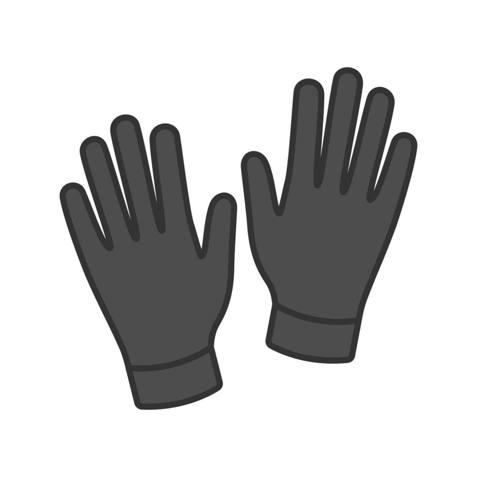 icône de couleur de gants médicaux ou ménagers. illustration vectorielle isolée vecteur