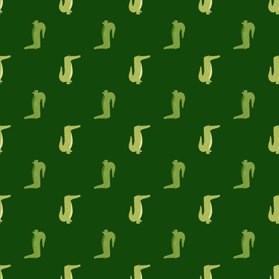 modèle sans couture de crocodile mignon. fond avec alligator drôle dans un style doodle pour le tissu. vecteur