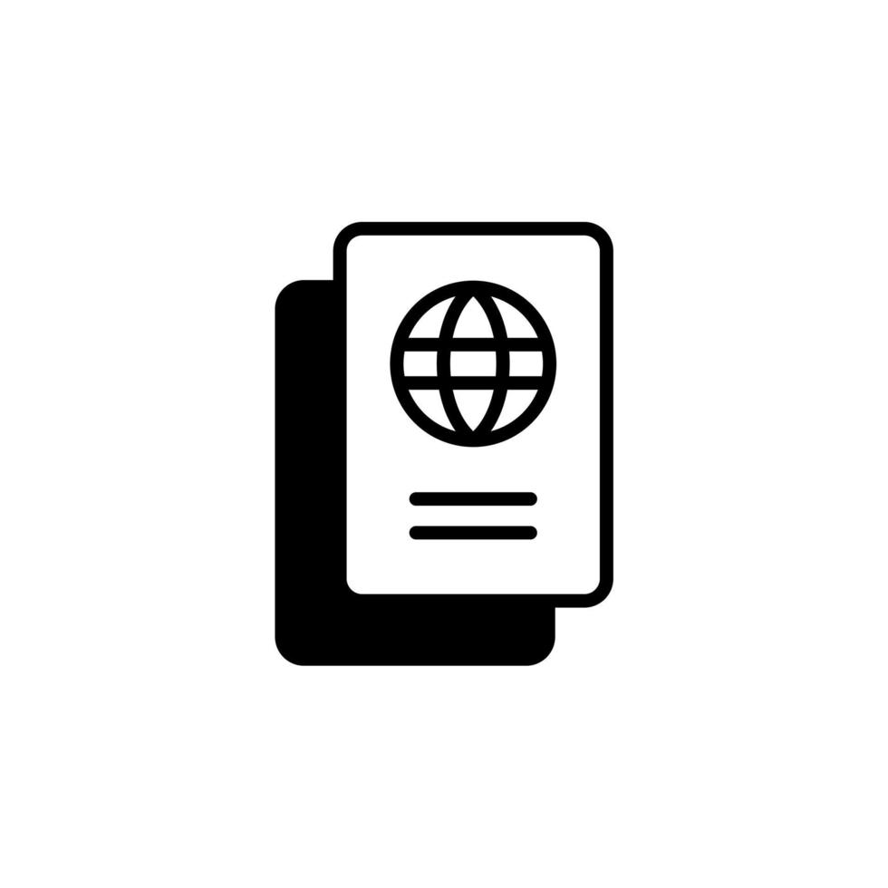 passeport, voyage, modèle de logo d'illustration vectorielle d'icône de ligne solide d'affaires. adapté à de nombreuses fins. vecteur