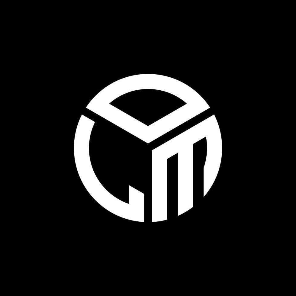 création de logo de lettre olm sur fond noir. concept de logo de lettre initiales créatives olm. conception de lettre olm. vecteur