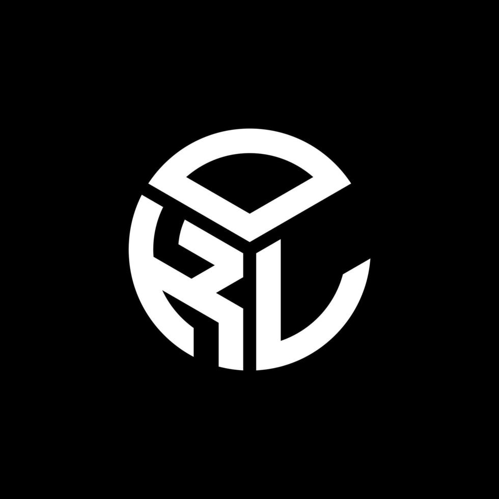 création de logo de lettre okl sur fond noir. concept de logo de lettre initiales créatives okl. conception de lettre okl. vecteur