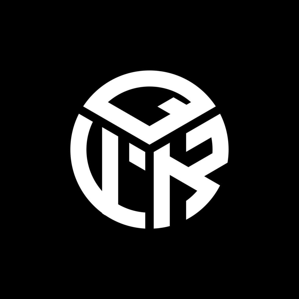 création de logo de lettre qfk sur fond noir. concept de logo de lettre initiales créatives qfk. conception de lettre qfk. vecteur