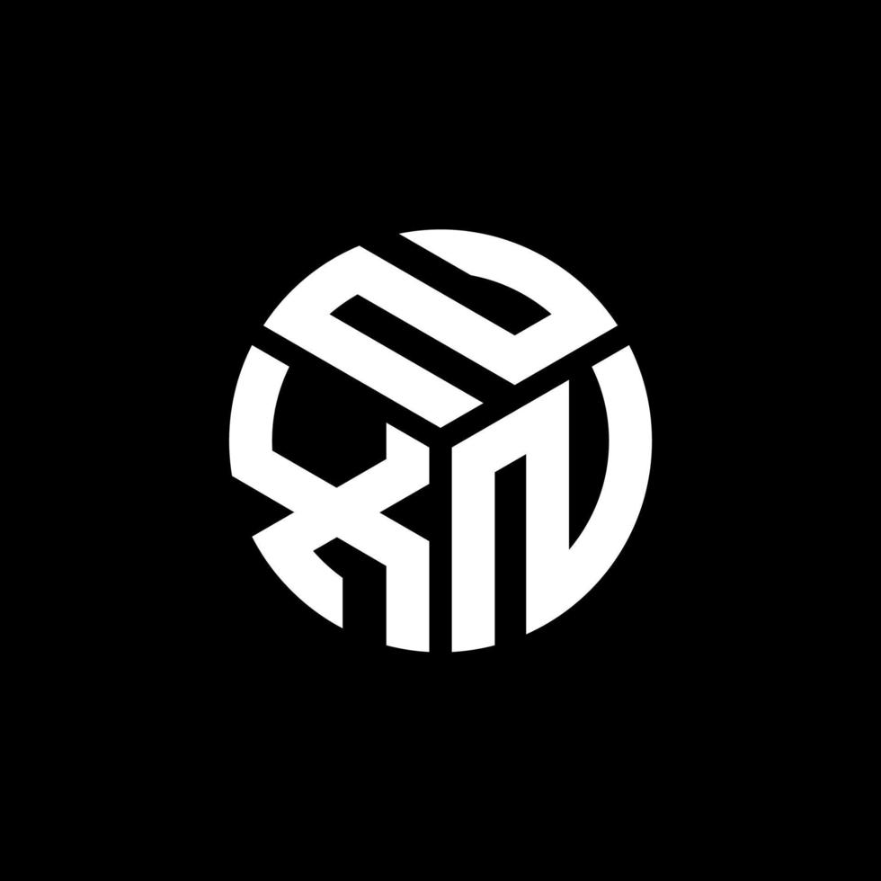 création de logo de lettre nxn sur fond noir. concept de logo de lettre initiales créatives nxn. conception de lettre nxn. vecteur